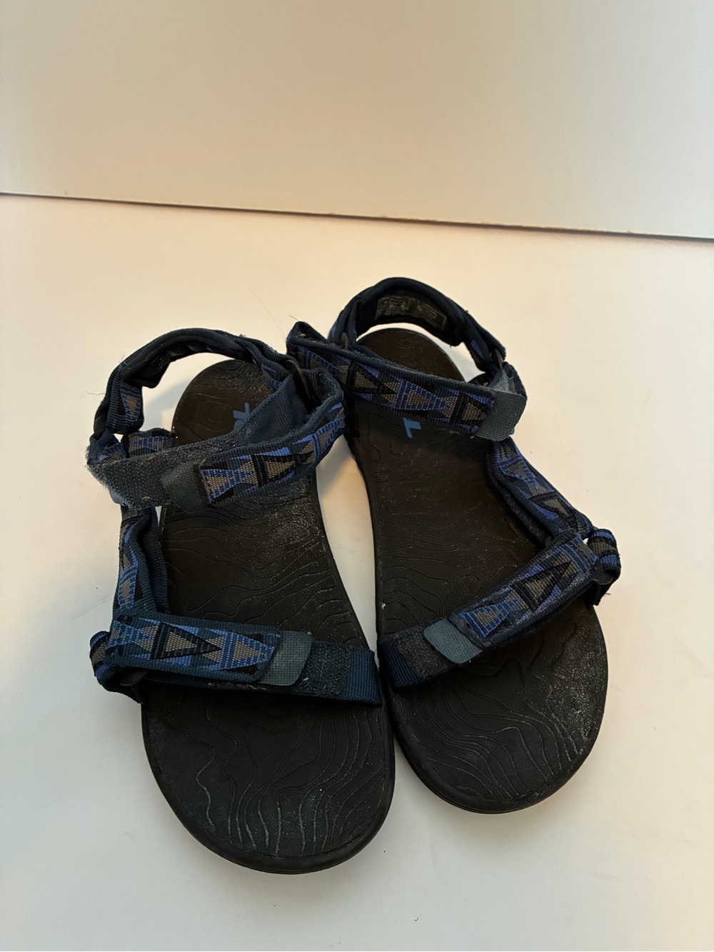 Teva Dark Navy Blue Patterned Strap Kids Sandals